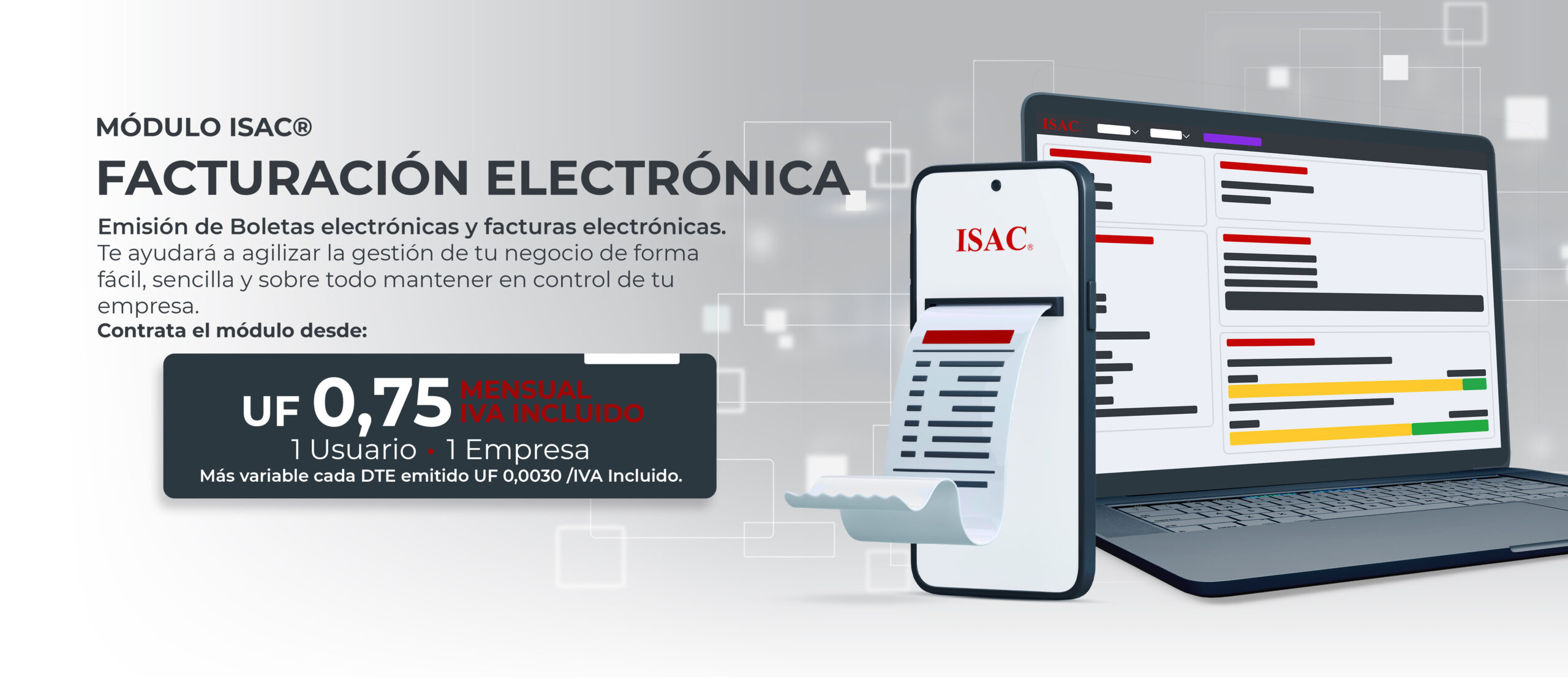 BANNER MÓDULO ISAC FACTURACIÓN ELECTRÓNICA 2023 SOFTWARE